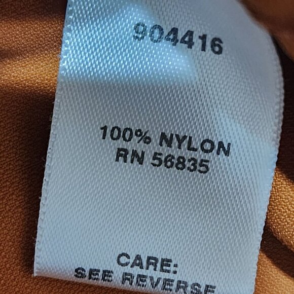 Cabelas Mens XL Button-Up Rust Orange Nylon Shirt UPF 30 Sun Outdoor Fishing - Picture 5 of 9